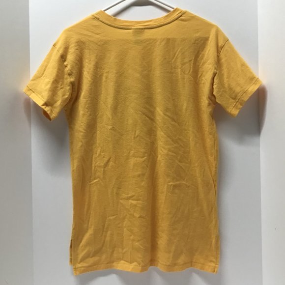 PINK Victoria’s Secret Yellow & White Bling Logo Print Short Sleeve Tee - Picture 4 of 9